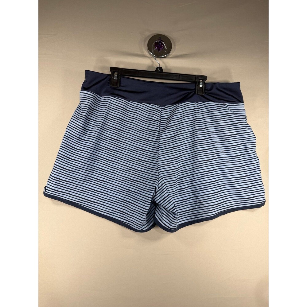 Hang Ten Swim Shorts Women’s Size Small Navy/Blue Stripes UV Protection UPF 50+ - Picture 2 of 8